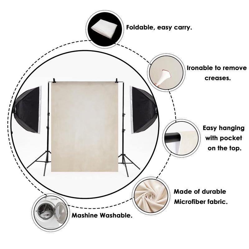 Kate 10ft(W) x10ft(H) Abstract Photography Backdrops Microfiber Brown Green Portrait Photography Studio Background(More Green) - Image 4